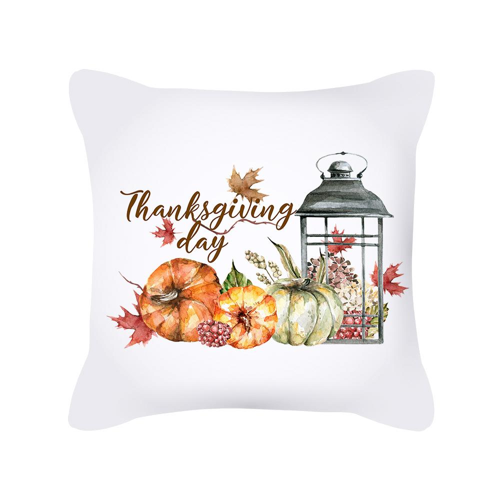 New Thanksgiving Truck Peach Skin Pillow Cover Ins Nordic Pillow Cushion Cover Home Furnishings