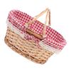 Woven Picnic Basket Natural Color Multi-Function Storage Basket Fruit Vegetable Snack Organizer Outdoor Sundry