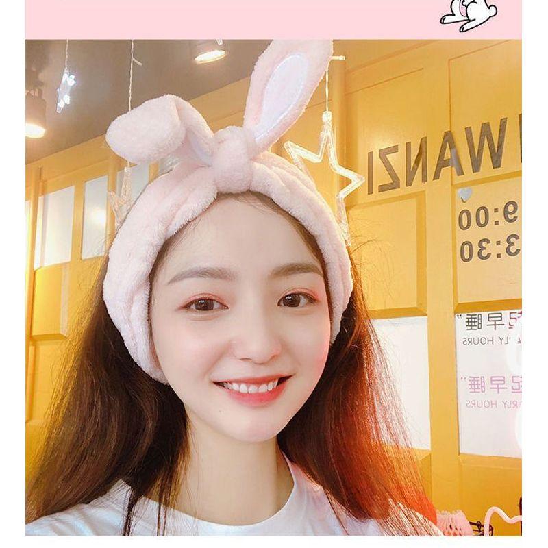 Yunikon - Faixa de Cabelo com Orelhas de Coelho para Lavar o Rosto
