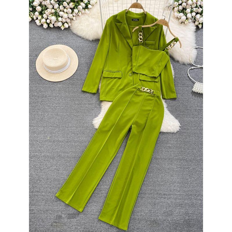 Skinny Pants Professional Cropped Camisole Fashion Suit