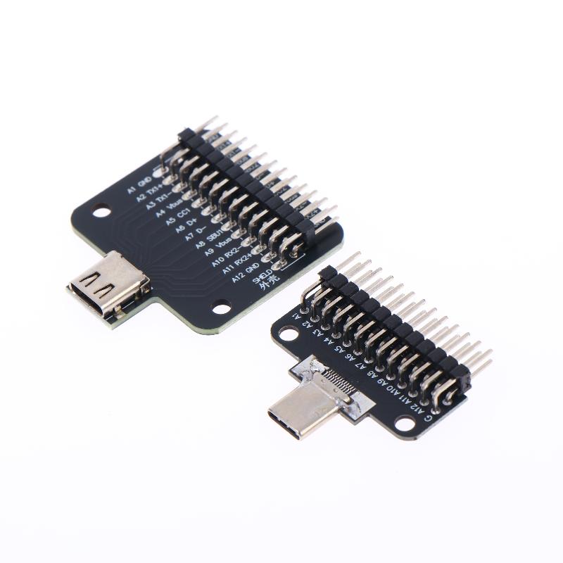 Type-C Male And Female Header Test Board Double-Sided Positive And Negative Insertion Row Pin 24P Male To Female Usb3.1 Adapter