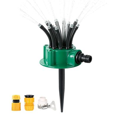Garden Irrigation Sprinkler 360 Degree Garden Automatic Multi Sprinkler With 12 Flexible Spray Nozzles For Backyard Patio Lawn