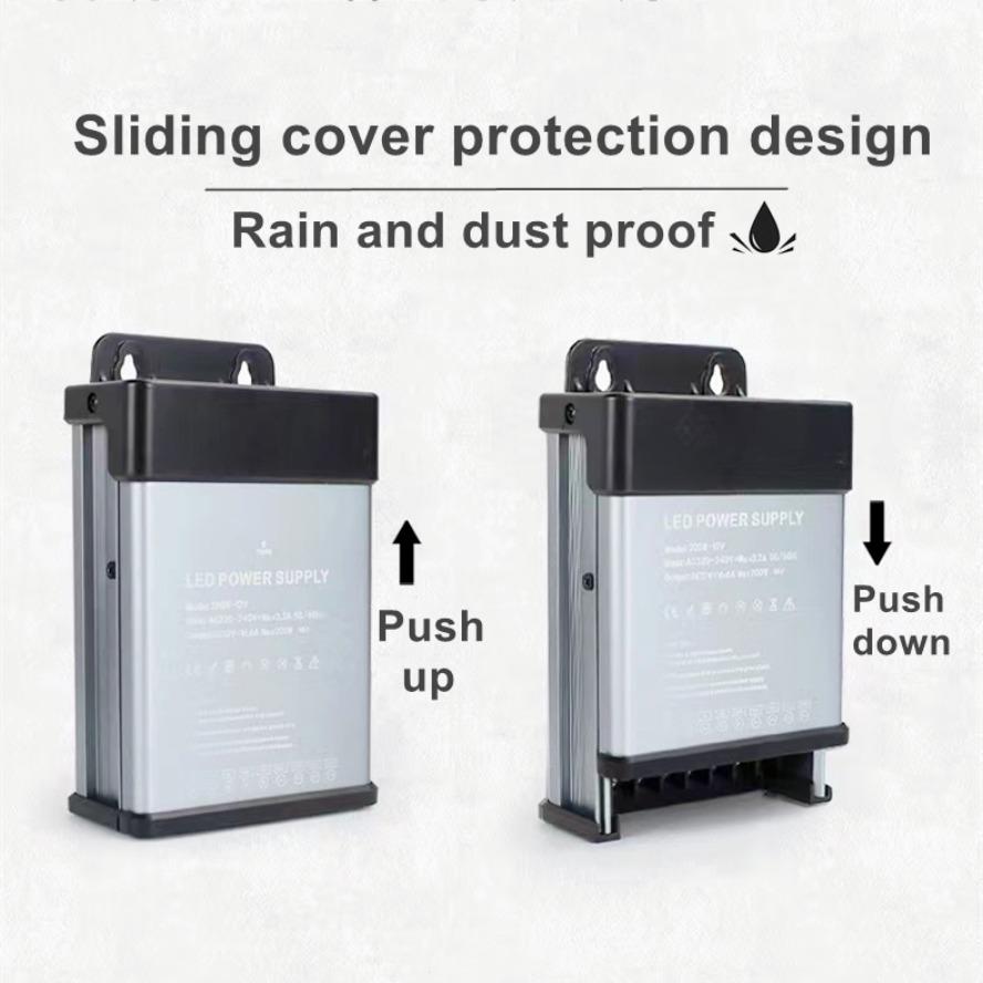 Full Power 5V/12V/24V/36V/48V Rainproof Power Supply Switch Transformer AC 220V Outdoor Adapter 350W 400W 600W SMPS with Filter