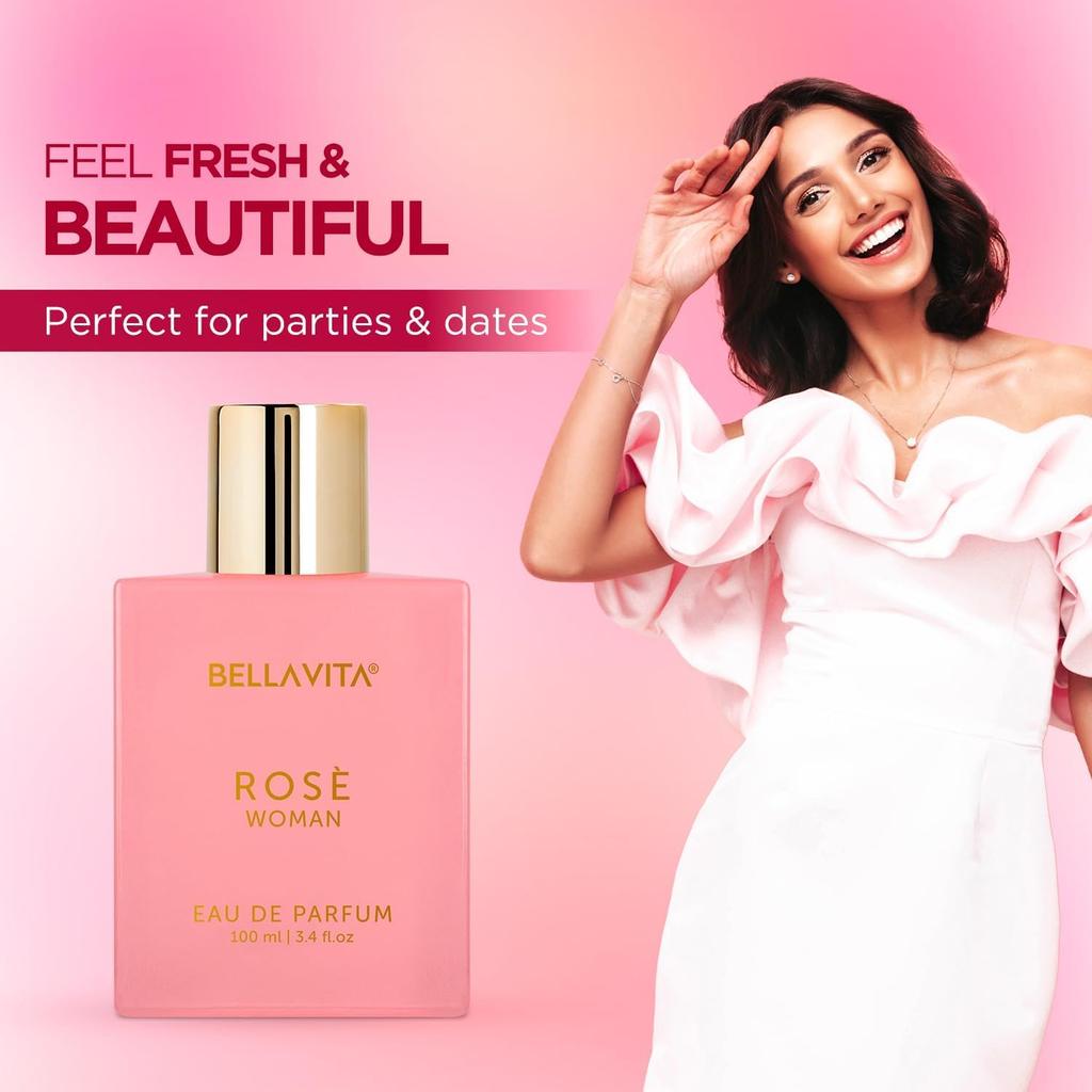 Bella Vita Luxury Rose Donna Eau De Parfum Profumo per Donne con Ribes Nero, Vaniglia, Gelsomino|Floreale & Dolce EDP Profumo Lunga Durata Scent 1