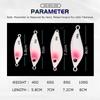 Metal Construction Fishing Jig Lures Glow Shore Casting Lures New Jigging Spoon Lure  Shore Casting