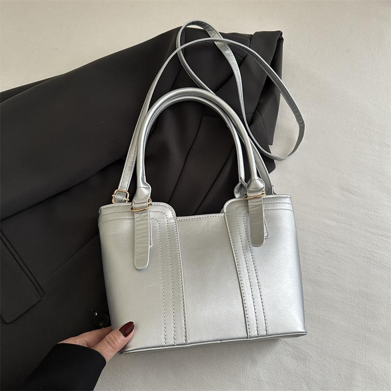 pring new textured fashion shoulder bag large capacity simple casual handbag