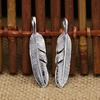 S925 Sterling Silver Jewelry Retro Thai Silver Handmade Feather Flying Eagle Men and Women Simple Pendant