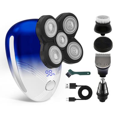 Five In One Men's Electric Shaver Set Hairdressing USB Charging Bald Shaver