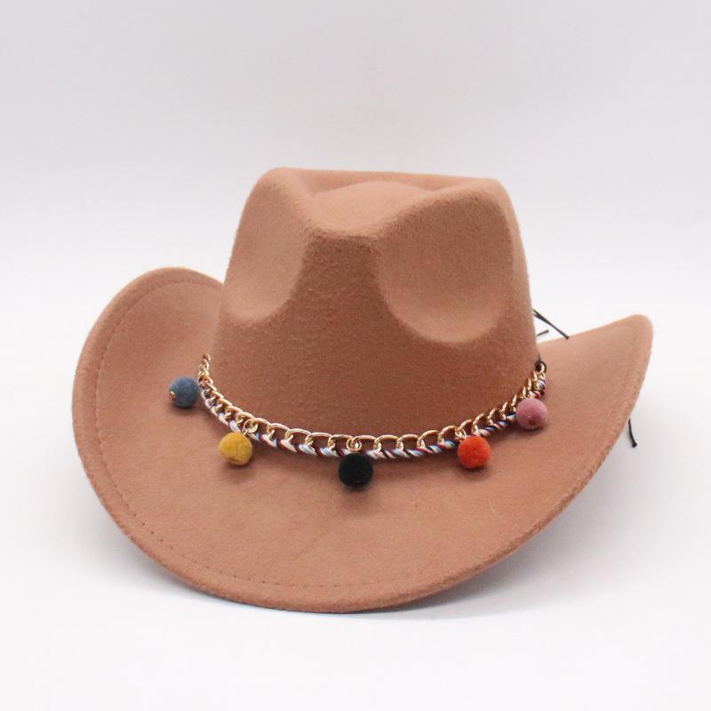 Seasonal Ethnic Style Big Edge Jazz Hat Western Cowboy Style Hat Tibetan Accessories Top Hat
