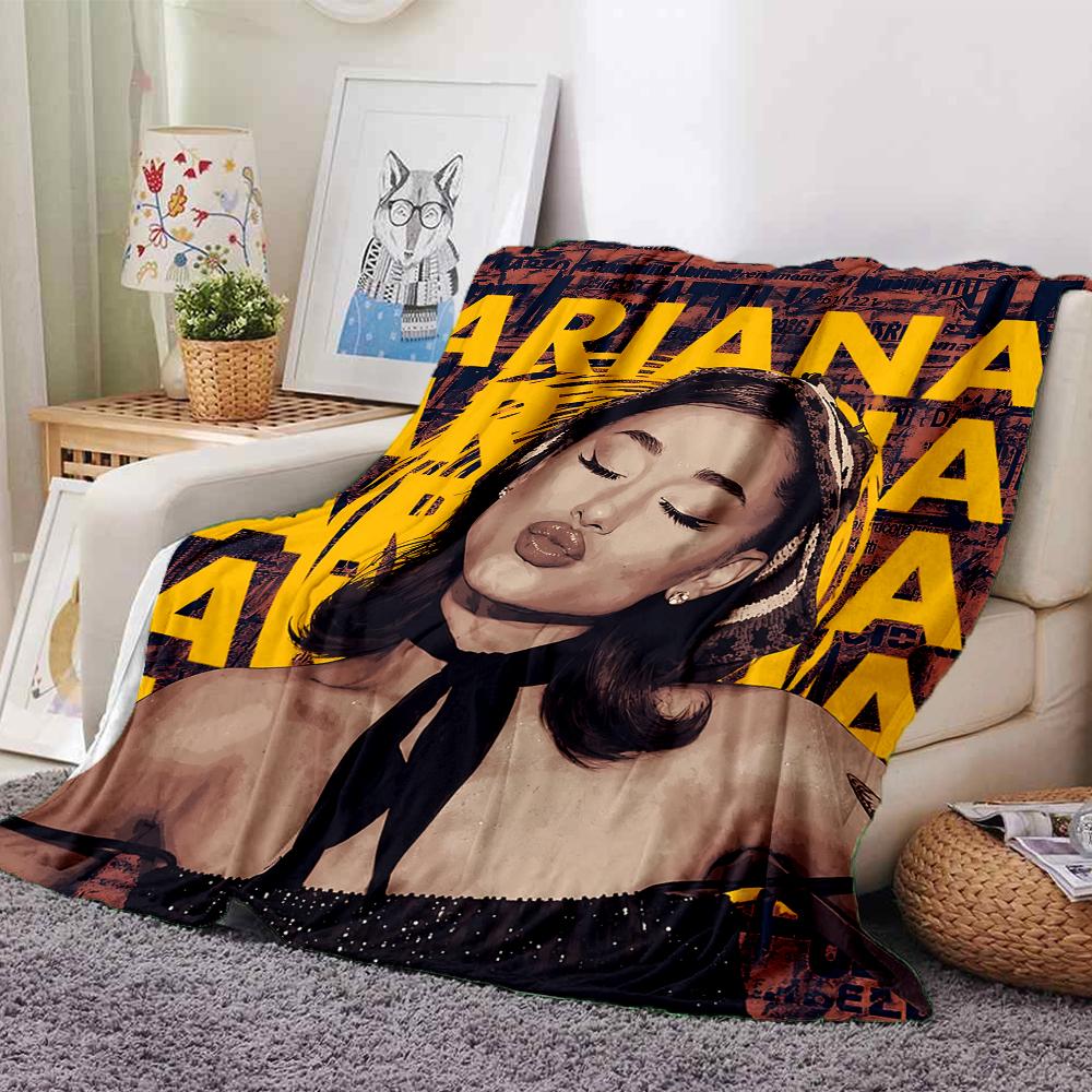 Ariana Grande Pop Art Blanket Soft Throw Blanket For Home Bedroom Bed Sofa Travel Office Solid Christmas Blanket
