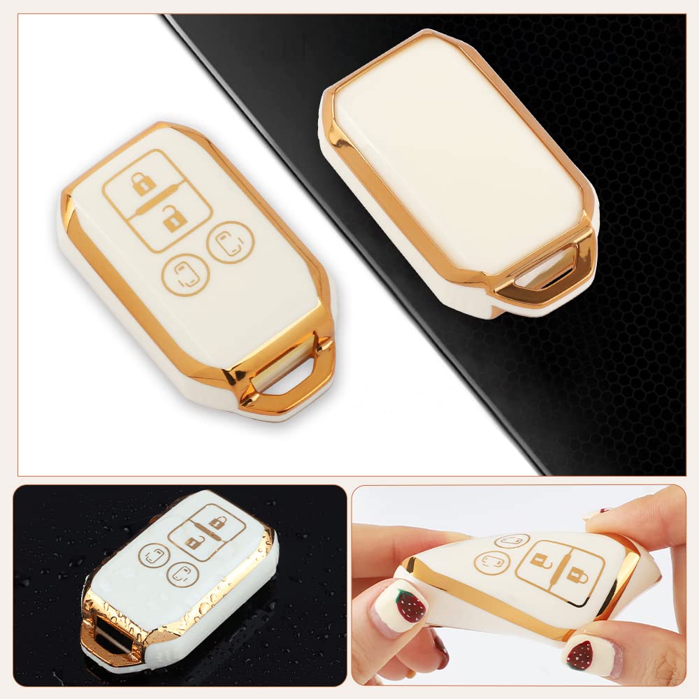 Suzuki Jimny Flair Wagon Key Key Key Custom Lightweight TPU Smart Key White [Futwod] Solio, Spacia, Jimny, Hustler, Swift, Sierra, Subacia, XBEE,