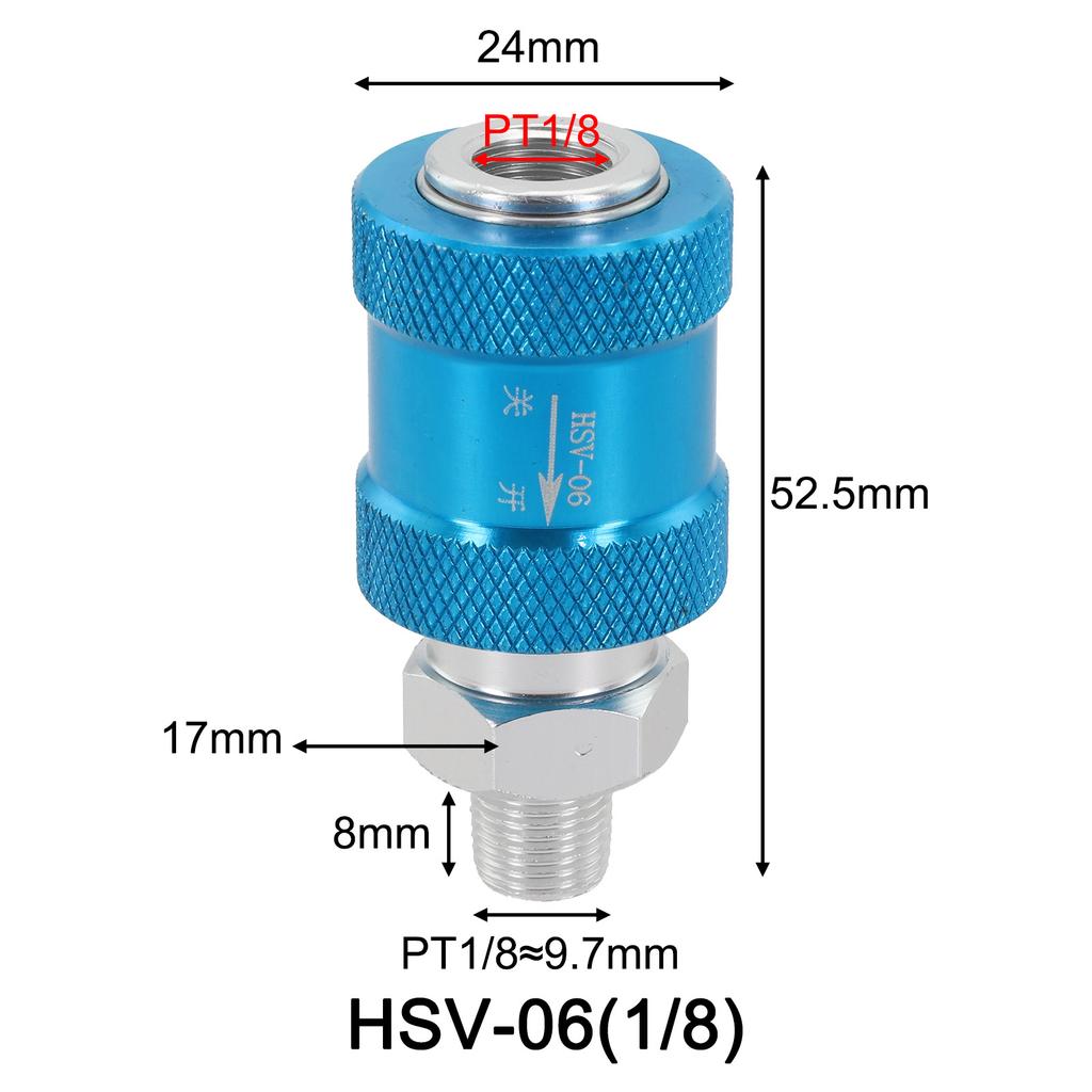 Air Flow Control Flow Control Manual Switch HSV-06 Slide Valve Flexible Connection Thread One-way Valve Sensitive Sliding