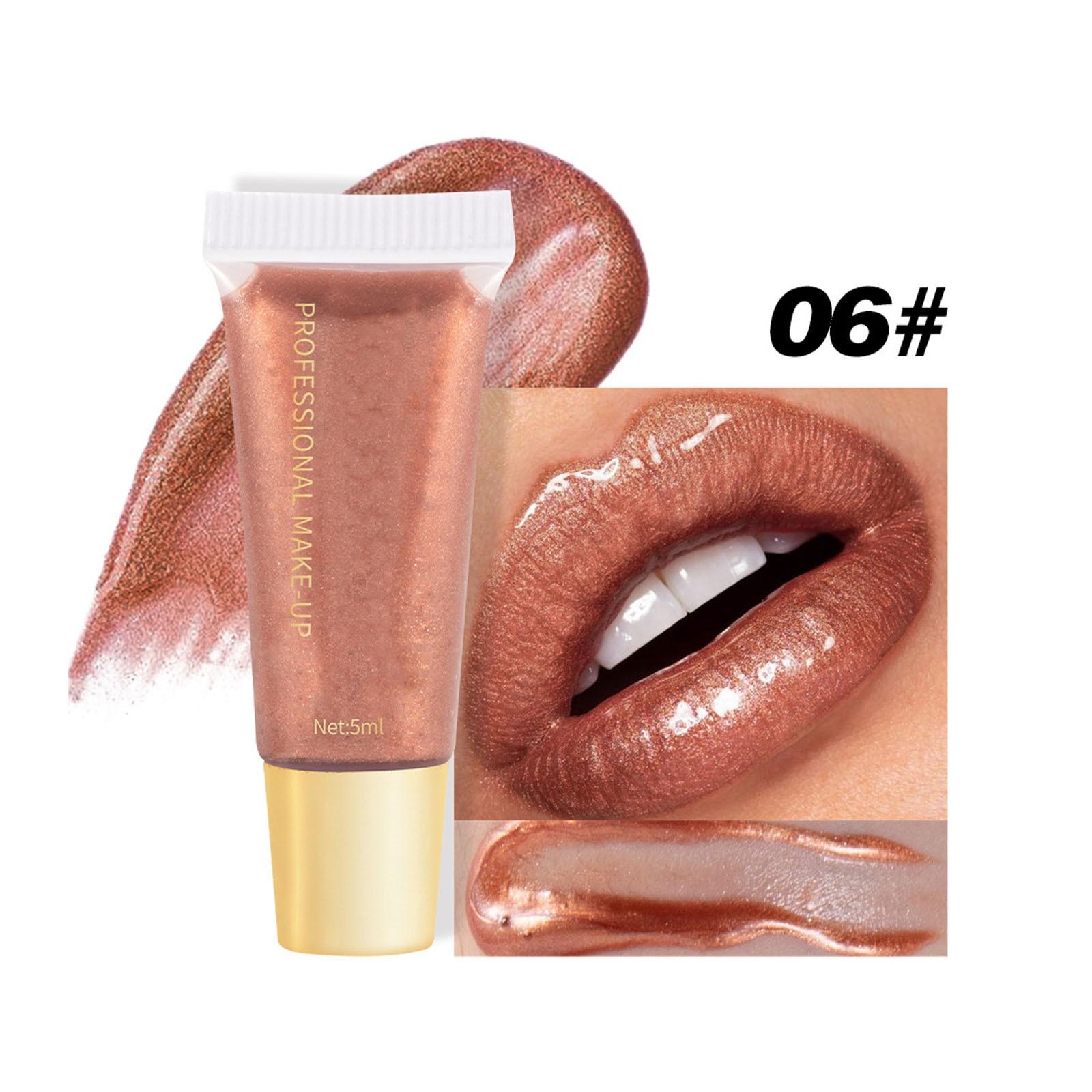 

Увлажняющий перламутровый блеск для губ, водостойкий, глянцевое масло для губ, легко наносится, макияж для губ 5 мл One Size