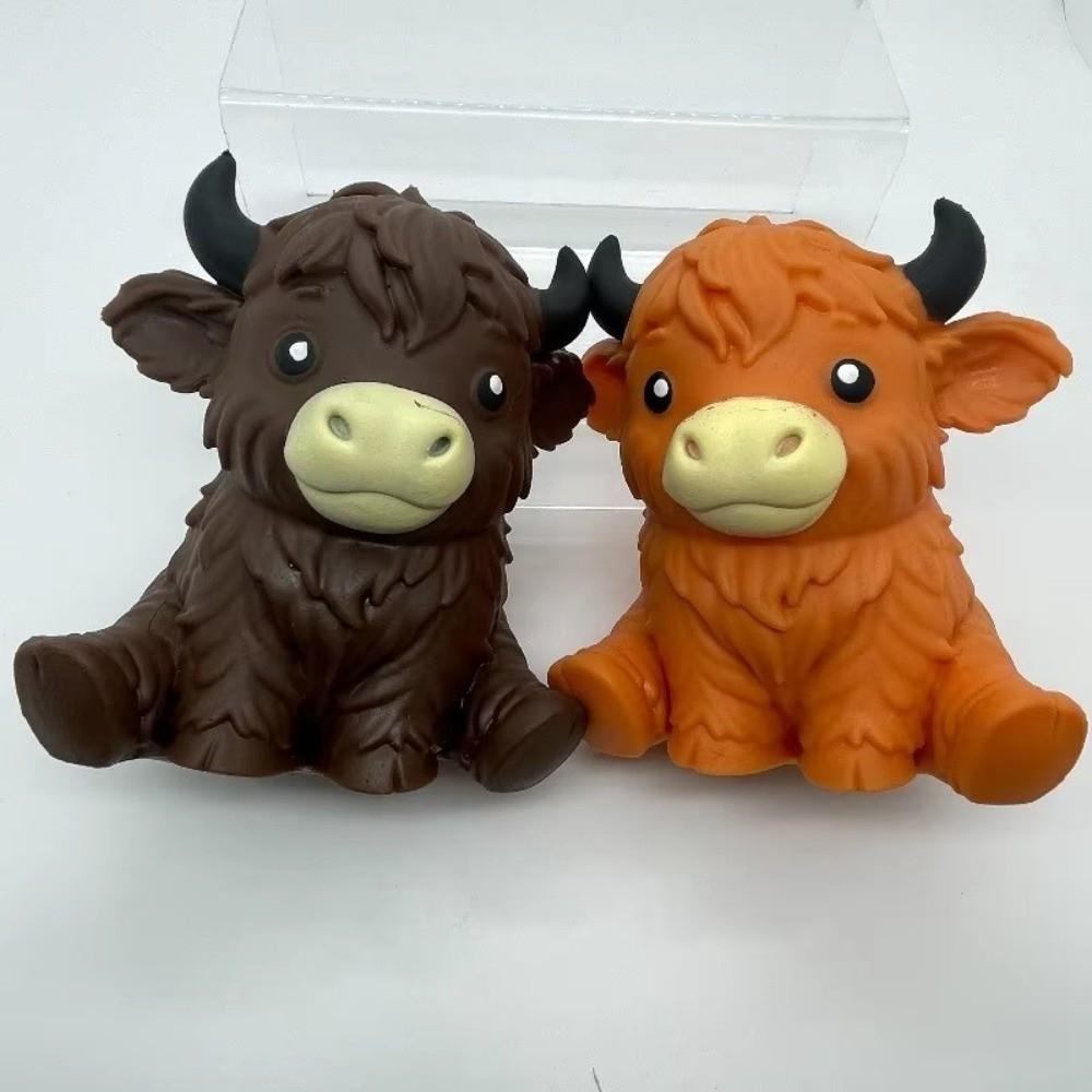 Squeeze Highland Cow Squishies Toy Slow Rising Highland Cow Sensory Toy Kids Gifts