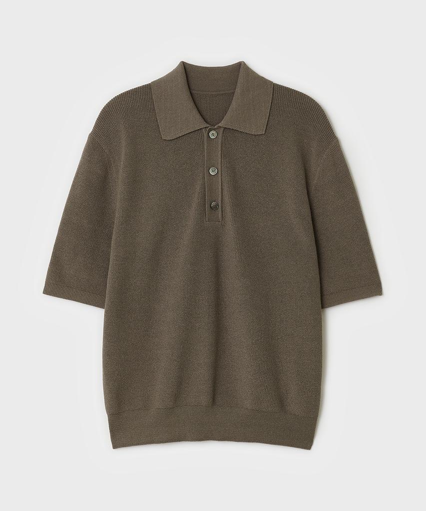 Bellie Cloud Polo Knit - Khaki