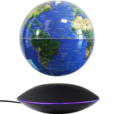 6-Inch Luminous Rotating Magnetic Levitation Globe - Creative Desk Ornament and Birthday Gift
