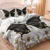 Comforter 3Pcs Three-Dimensional Golden Flower Butterfly Set 1 + 2 S Without Pillow Core