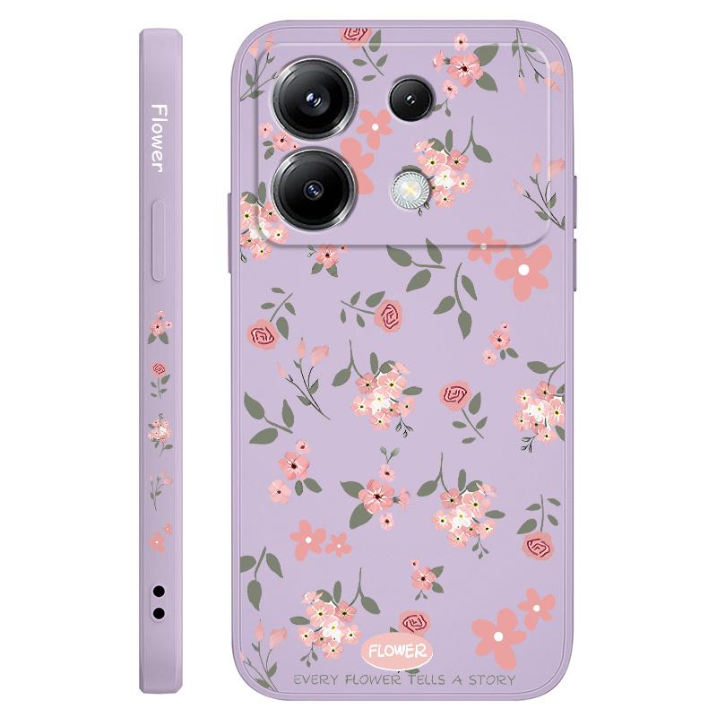 Carcasă de telefon cu parfum floral pentru Xiaomi Poco F8 F7 X7 X6 F6 M6 M5 M5S F5 X5 F4 X4 M4 F3 M3 X3 Pro 4G 5G GT Capac din silicon