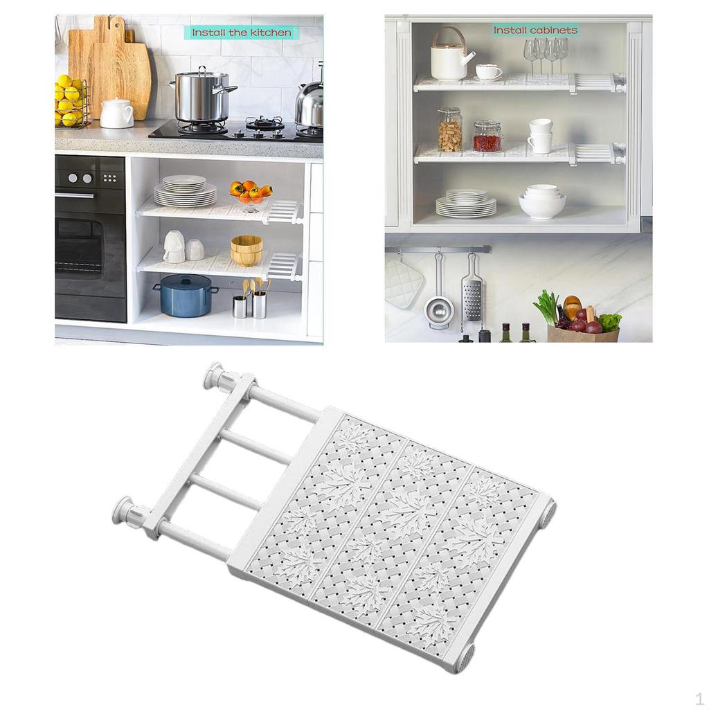 1 buc. Organizator de dulap reglabil, raft de depozitare extensibil