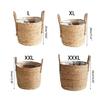 Woven Flower Pots Straw Flower Pots Outdoor Tables Large Straw Bag Basket Hand