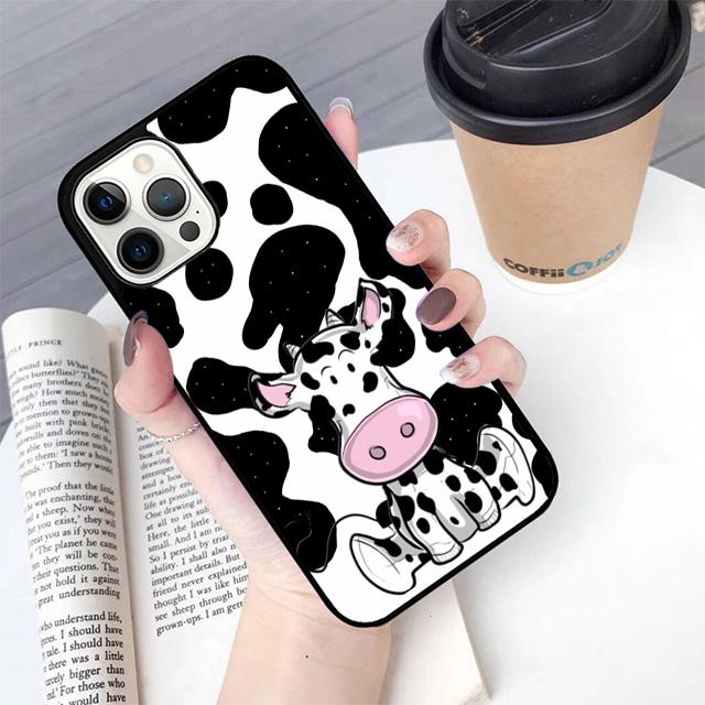 Cow cute spot cartoon print Phone Case Cover for iPhone 17 Air 16 16e 15 12 11 13 14 Pro Max Apple Plus Coque