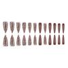 Maillard Leopard Print Removable Fake Nails Advanced Sense Nail Art Wearing Nail Wholesale Long Tip 24 Pieces