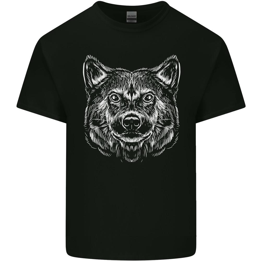 A Shiba Dog Drawing Mens Light Cotton T-Shirt
