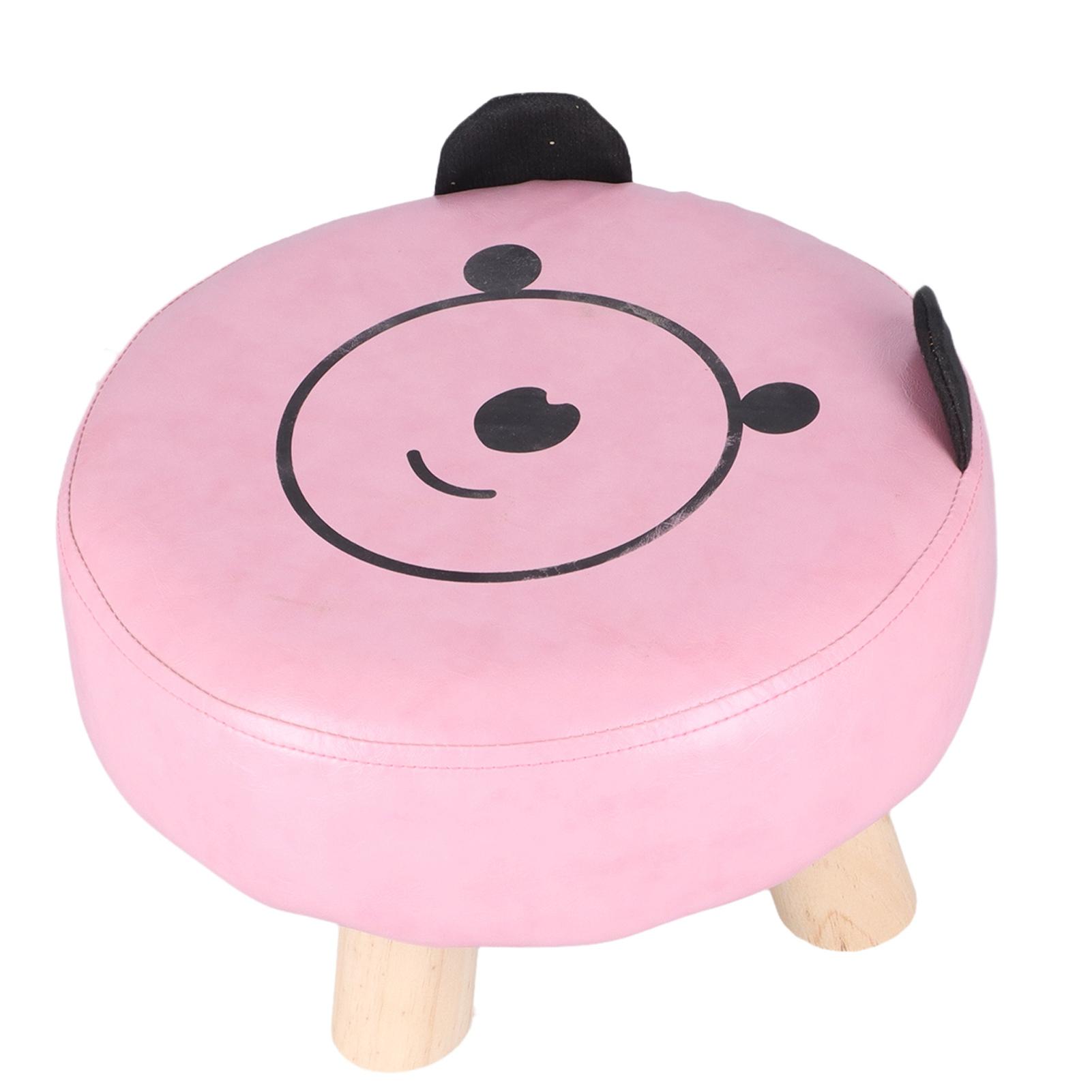 Small Under Desk Footrest Cute Cartoon Ottoman with 4 Stable Log Legs for Children 2590₽