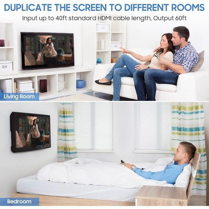 Répartiteur HDMI - PUPOW - 1 Entrée 2 Sorties - 4K 60Hz - Aluminium - Affichage Simultané