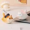 Creative Cat Statue Resin Miniatures Figurine Crafts Cat Swinging Ornament  Living Room