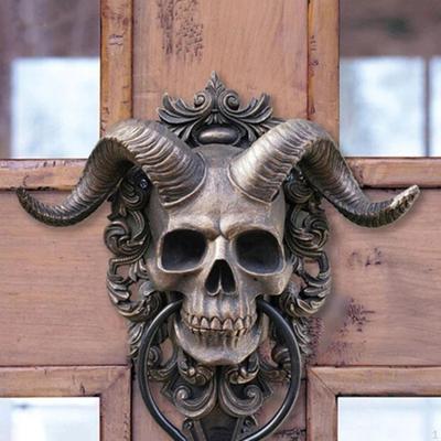 GeitenSchedel Hoofd Deurklopper, Decoratie, Schedel Hangend Eng, Woondecoratie