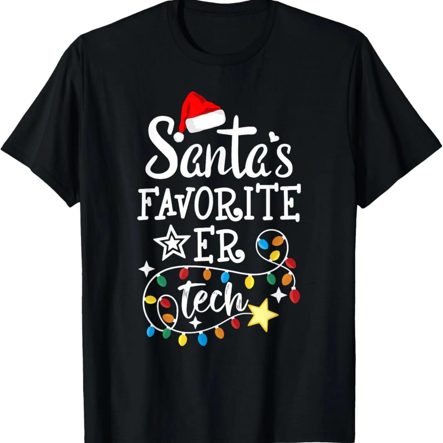 Christmas Emergency Room Technician Santa s Favorite ER Tech T-Shirt S