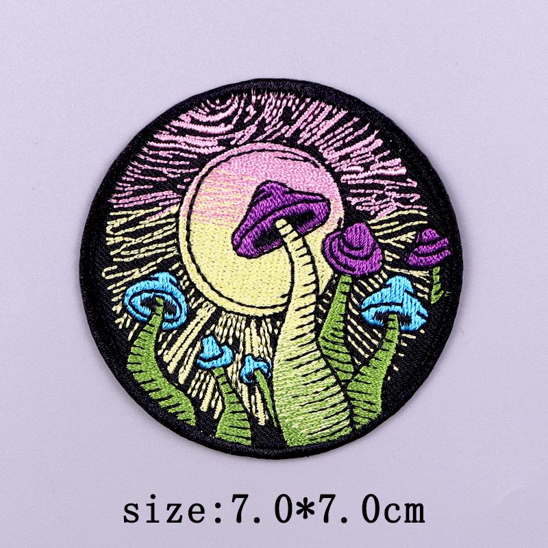 Punk Embroidery Patch Iron-On Patches For Clothing Thermoadhesive Patches On Clothes Letters Flame Embroidered Patch For Clothes