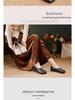 2025 Autumn Women's Retro Genuine Leather Square Toe Slip-On Ballet Flats