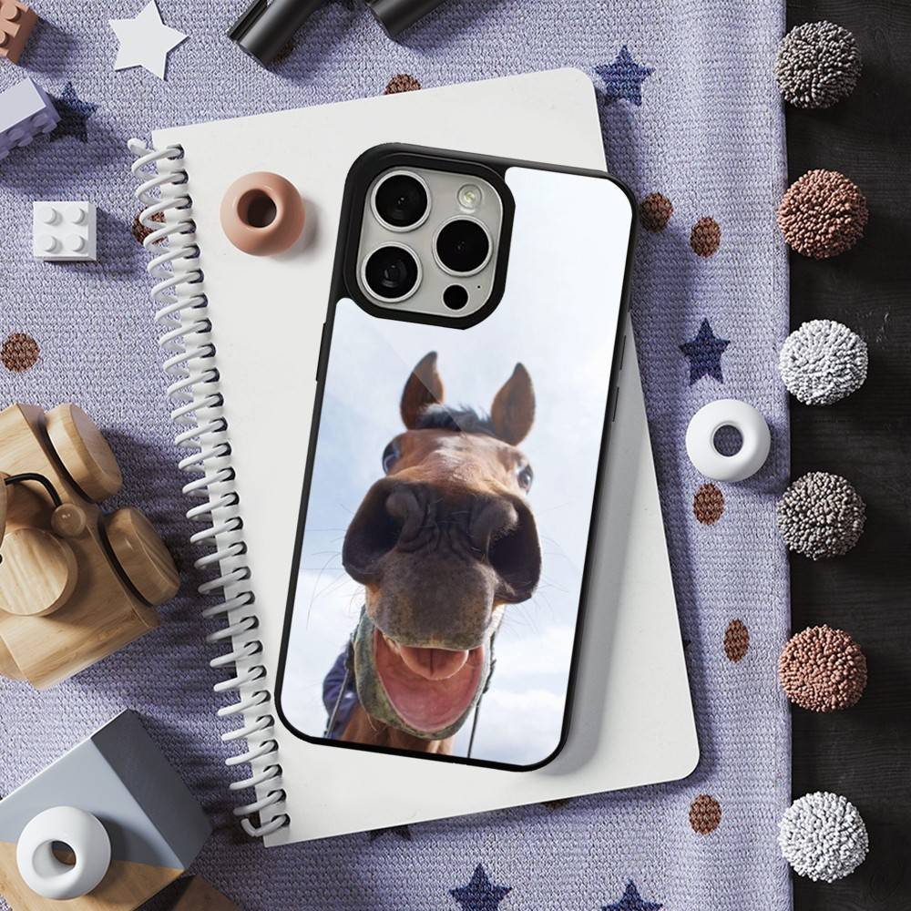 

Funny Art Horse Animal Phone Case For iPhone 13,15,17,14,Pro,Max,For Magsafe,Plus,12,11,16,Mini,Magnetic Wireless Charging iPhone12mini