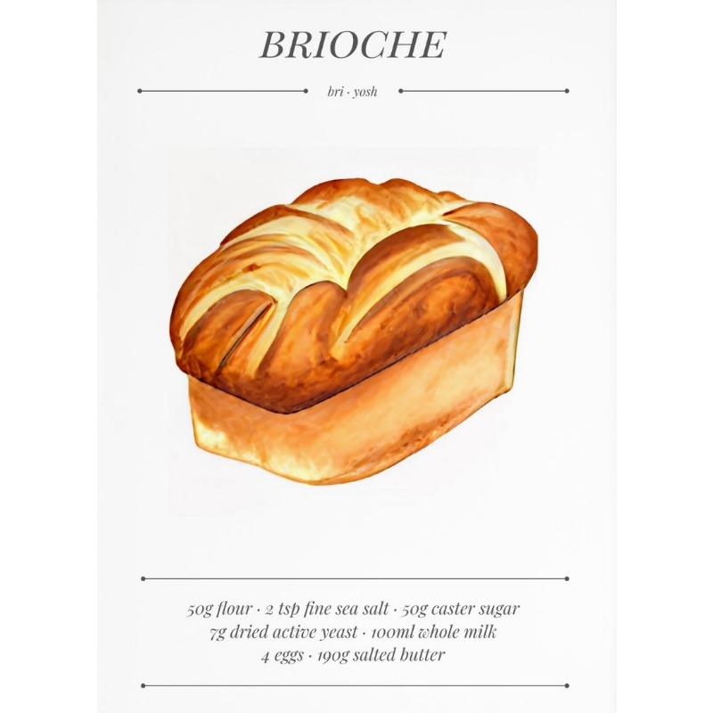 Kitchen Food Bread Croissant French Bakery Recipes Art Poster Canvas Painting Wall Prints Picture for Living Room Home Decor