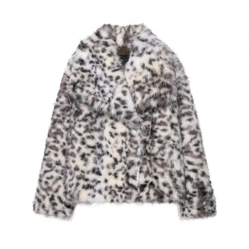 ZA Womens Thick Faux Fur Coat Winter Warm Fluffy Jacket Daily Wear