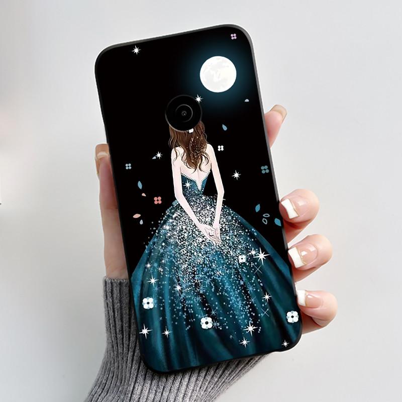 Θήκη Κινητού με Σχέδιο Για Nokia 110 4G 2023 Fundas Coque Μαύρο Κάλυμμα από Μαλακή Σιλικόνη Χαριτωμένο Κάλυμμα με Σχέδιο Λουλουδιών Καρτούν Capa