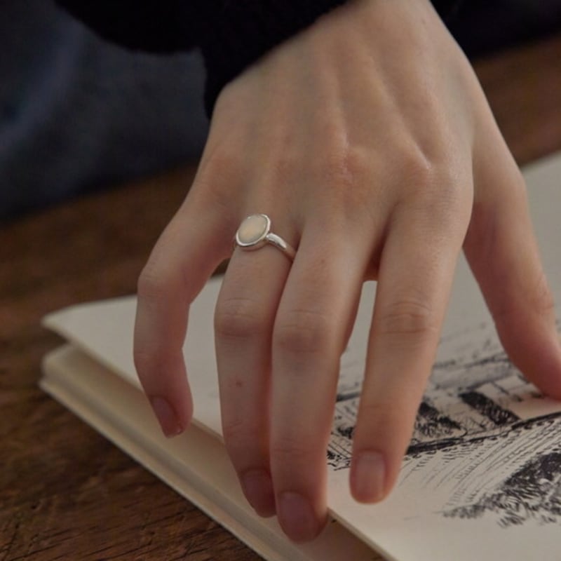 MERCURY [silver 925] Milky Stone Ring