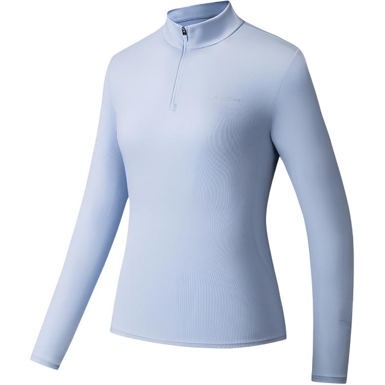 Anta Simple Solid Color Comfortable Versatile Long Sleeve T-Shirt Women Tops 162537403-1