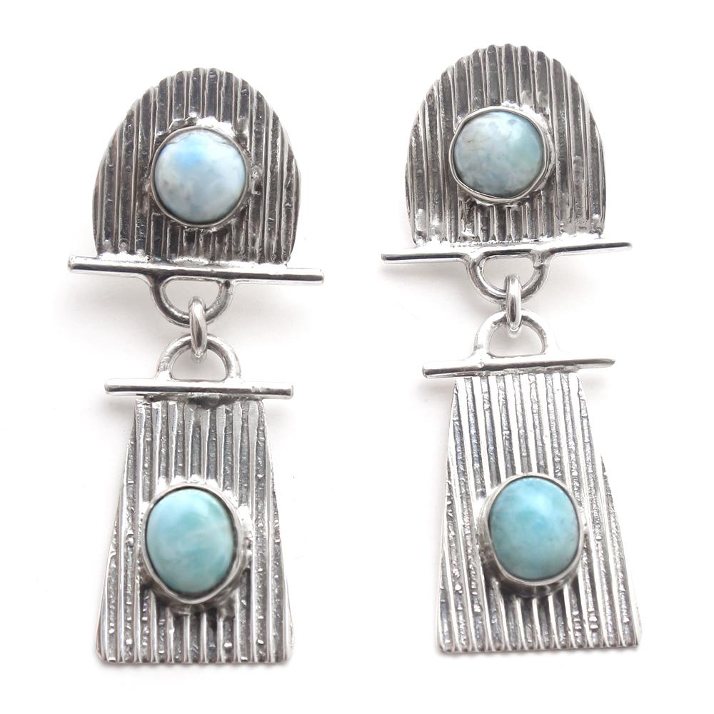 

Лунный камень Ларимар Лабрадорит Серьги, Ювелирные изделия ручной работы, Серебряные украшения, Женские серьги синий