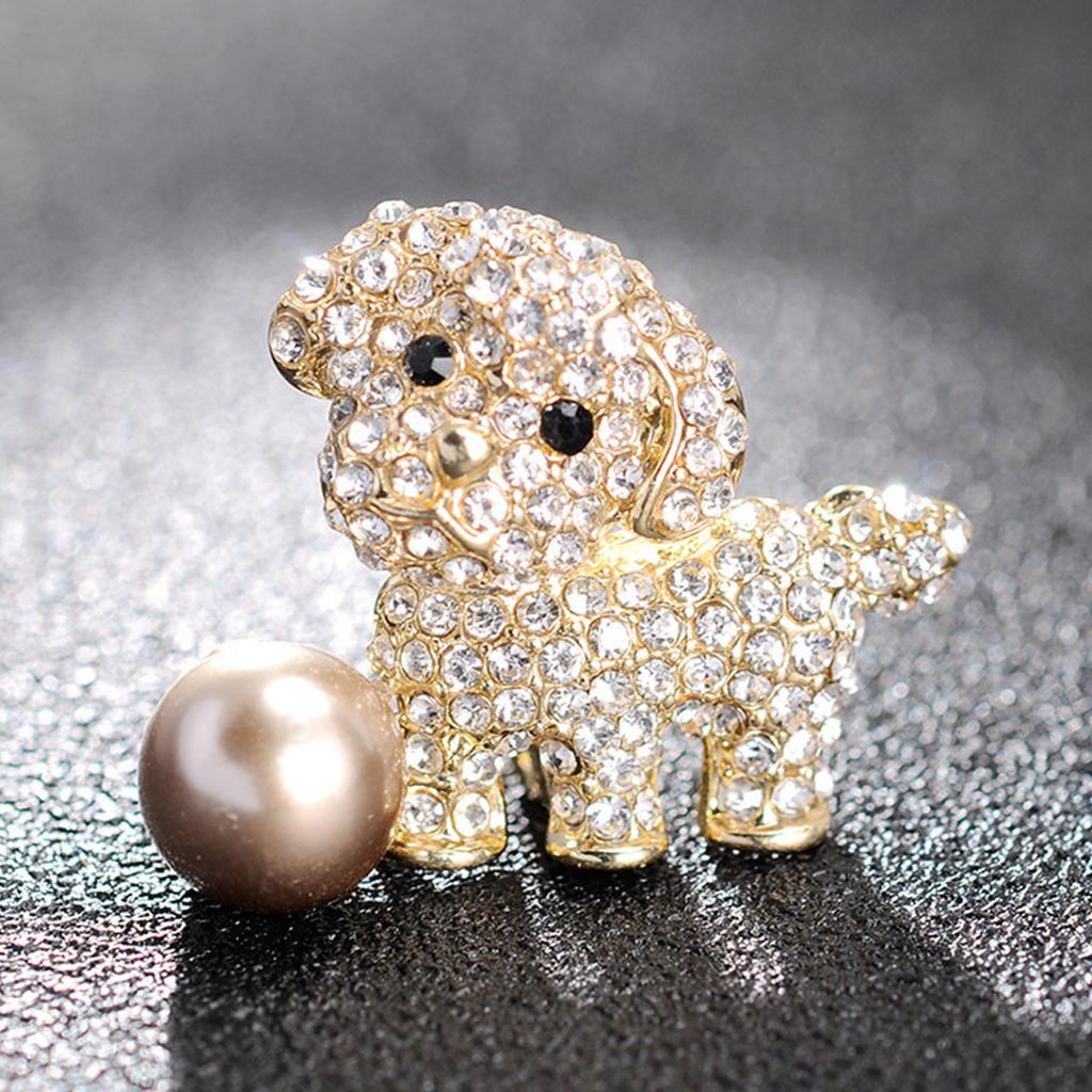 Fashionable Cute Little Dog Brooch