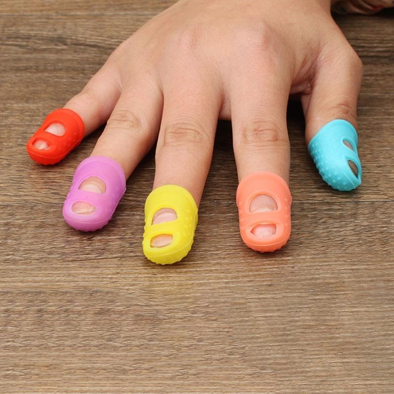 Multifunctional Silicone Thimbles Hollowed Out Breathable Protective Finger Sleeve DIY Crafts Sewing Accessories