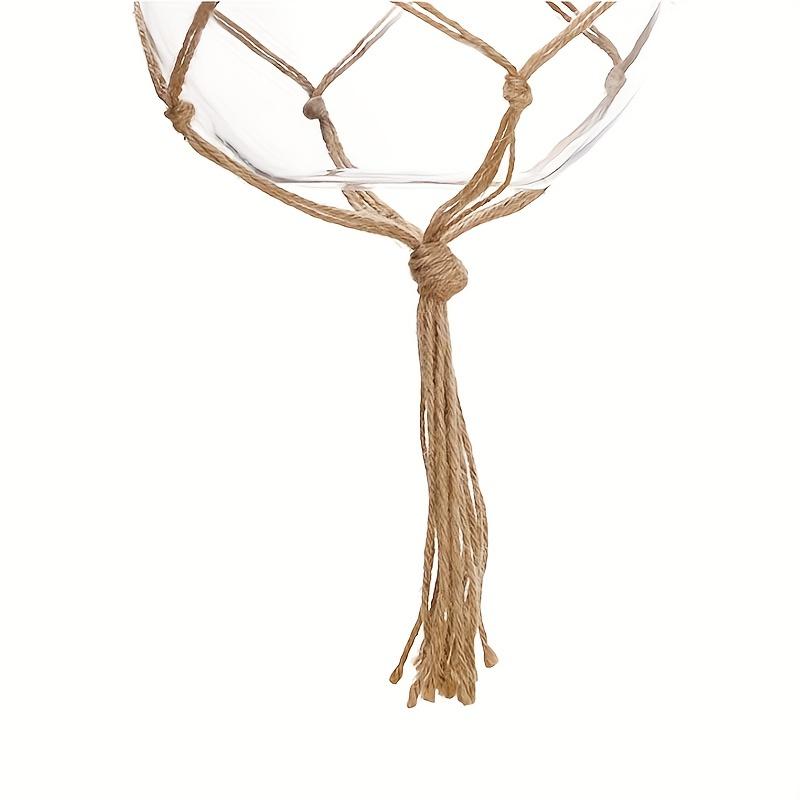 1 Stück Gartenarbeit Grün Pflanzenaufhänger Blumentopf Netzbeutel Hanfseil Hängekorb Innen Außen Haken Dekoration