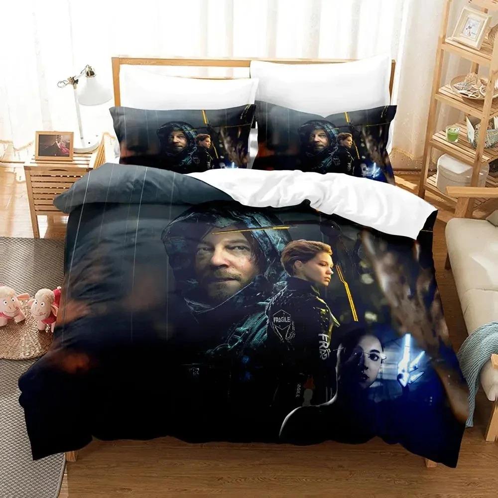 3D Print Death Stranding Bedding Set Duvet Cover Bed Set Quilt Cover Pillowcase Comforter King Queen Size Boys Adult Bedding Set