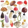Oenux Pretend Play Toy Cute Fruits Vegetables Mushroom Model Cake Toppers Foods Jouet Family Fun Early Education For Kids Gift