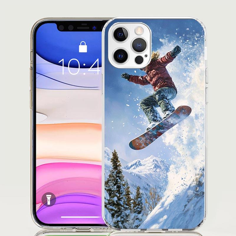 

Adventure Snowboarding Extreme Phone Case for Apple iPhone 17 Air 16 15 Plus 14 + 13 Mini 12 11 Pro Max 7 8 SE 16Max Soft Shell iPhone 16 Pro