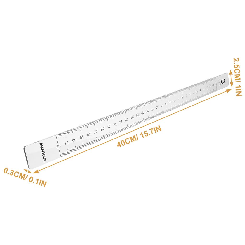 1Pair Thickness Measuring Ruler Dough Rolling Guide Stick for Baking Tools Pastry Cookie Making Acrylic Leveling Ruler Kitchen