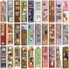 30pcs Cat Cabinet Forest Bookmarks Painting Copywriting Paper Retro Aesthetic Fairy Tale Scenery Book Aesthetic Card Bookmark