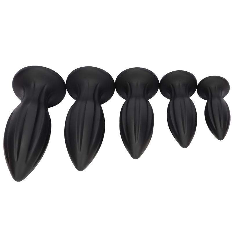 Black Yu'er Sucker Rear Court Big Anal Plug Fisting Training Soft Anal Expansion Silicone Super Large Anal Plug Dildo